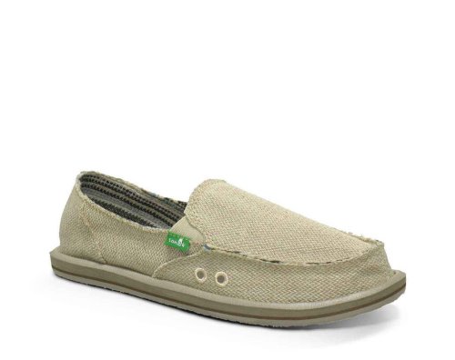 Sanuk Womens Donna Hemp Light Olive Shoes | BWKEQR364